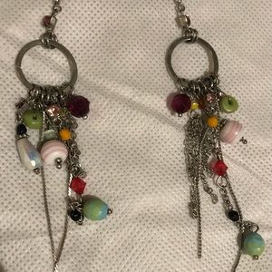 Urban Outfitters Silver Drop Bead Earrings